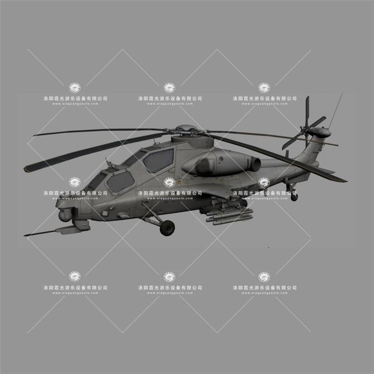 博白武装直升机3D模型